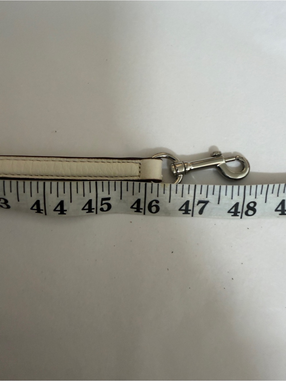 Coach off White /cream Leather adjustable replacement Strap Silver Hardware - Picture 8 of 9